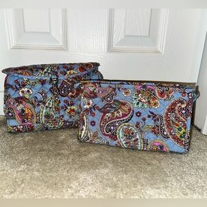 Vera Bradley Provence Paisley Trapeze Cosmetic and tech organizer case